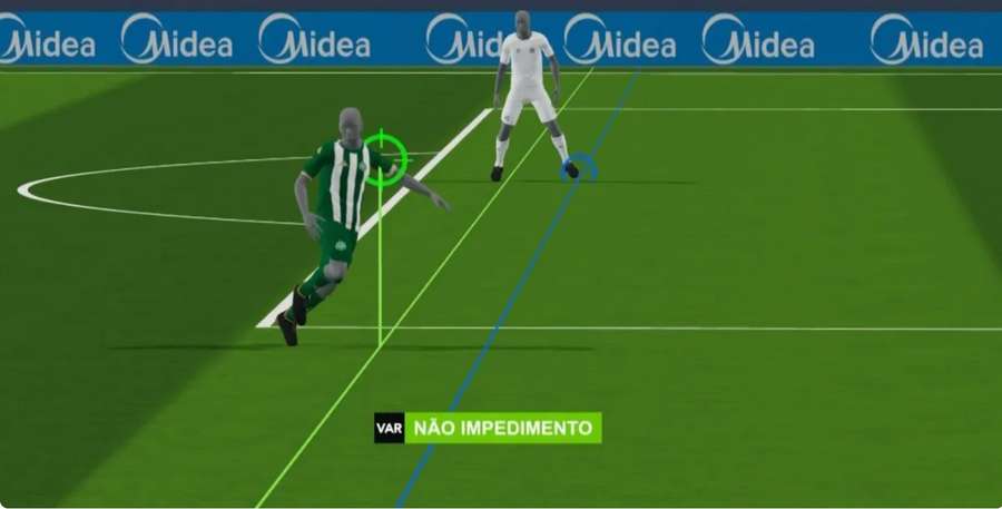 Tela mostrada na transmissão de Santos x Chapecoense Tela mostrada na transmissão de Santos x Chapecoense