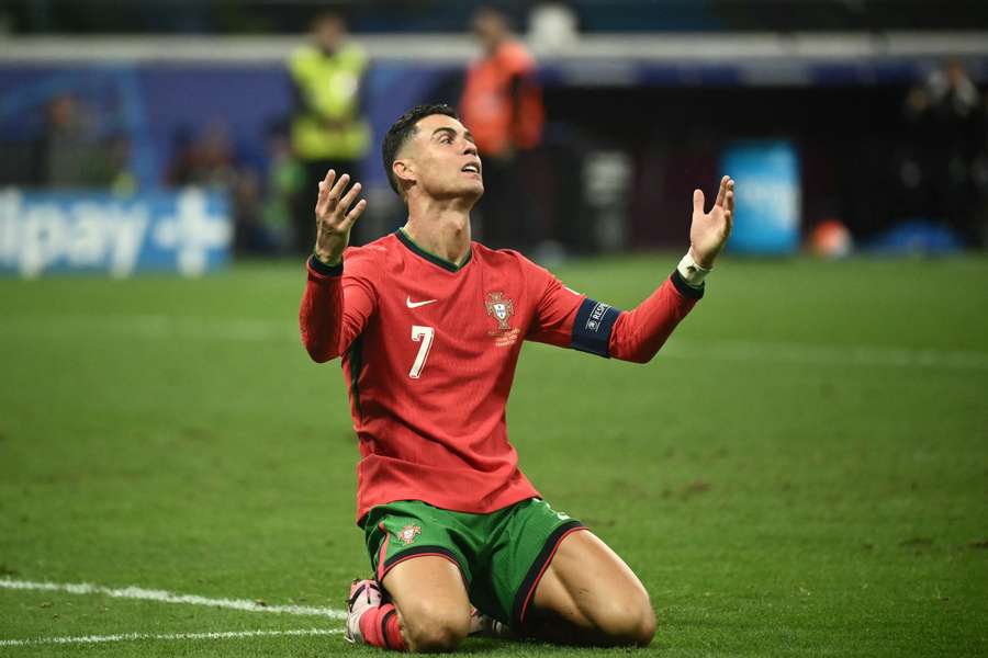 Ronaldo during the Slovenia match