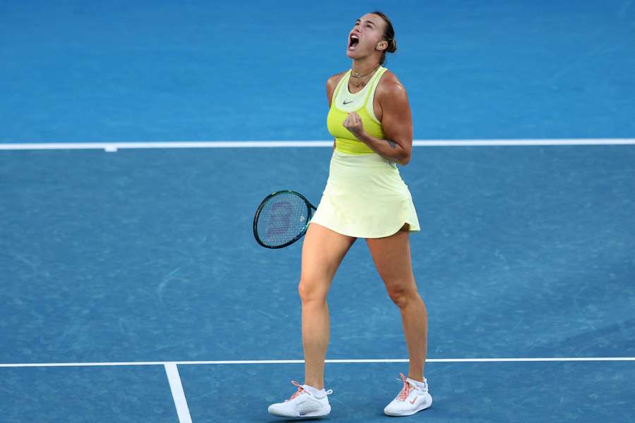 Sabalenka celebra su primer triunfo en el Abierto de Australia 2025. Sabalenka celebra su primer triunfo en el Abierto de Australia 2025.