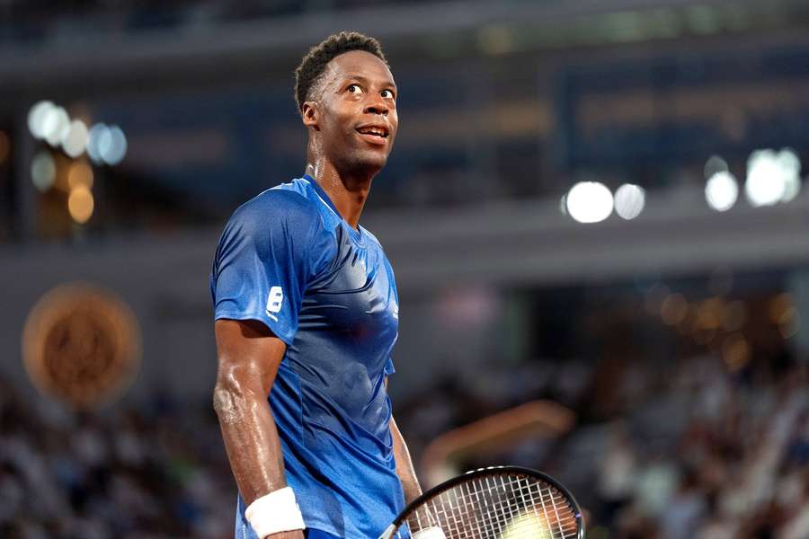 Gael Monfils při svém posledním zápase v Paříži.