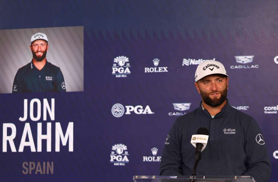 Rahm, durante la conferencia de prensa del PGA