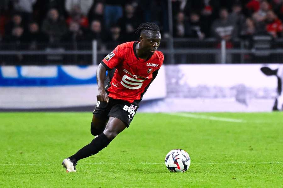 Alidu Seidu during the Ligue 1 match between Stade Rennais FC and Havre AC