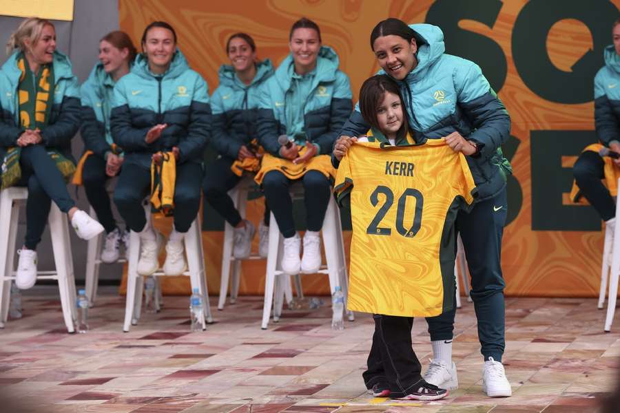 Kerr at the Australian World Cup squad presentation