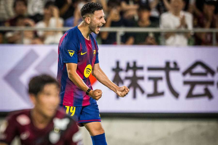 Ronny Bardghji, feliz tras marcar su primer gol con la camiseta del Barcelona Ronny Bardghji, feliz tras marcar su primer gol con la camiseta del Barcelona