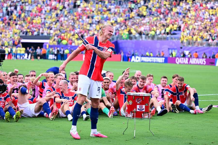 Erling Haaland als Trommler bei der WM 2026 Erling Haaland als Trommler bei der WM 2026
