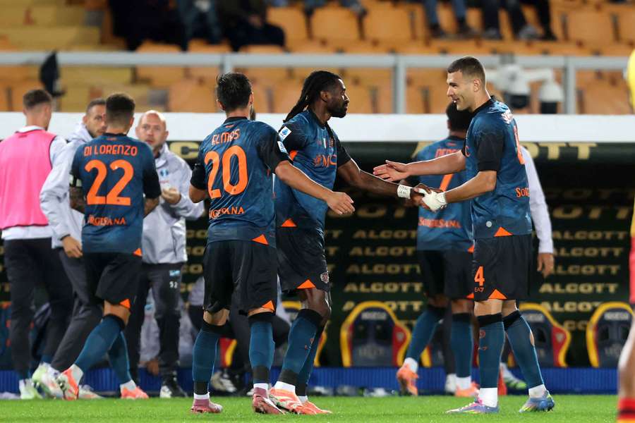 Anguissa, celebrando su gol Anguissa, celebrando su gol