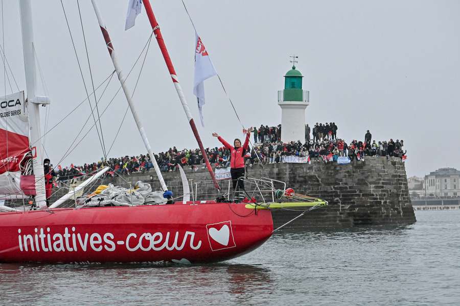 Samantha Davies waves as she sails to start the 10th edition of the Vendee Globe in November 2024 Samantha Davies waves as she sails to start the 10th edition of the Vendee Globe in November 2024