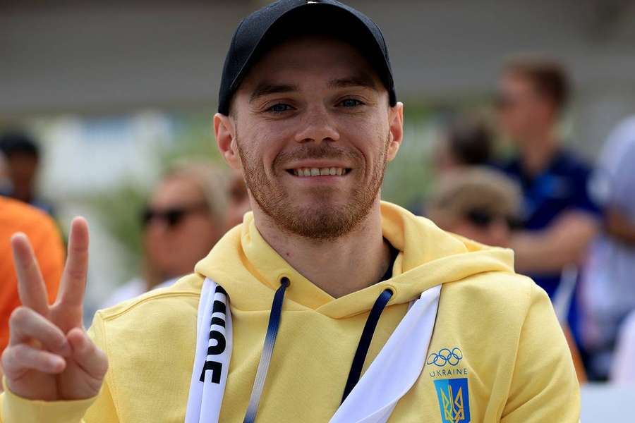 Oleg Verniaiev, gymnaste ukrainien, qui pause dans le village olympique. 