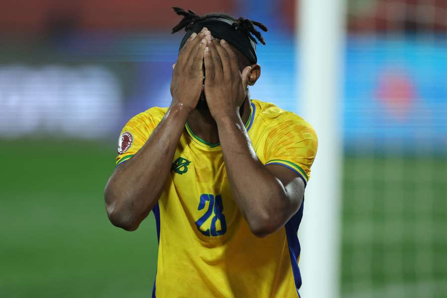 Malick Evouana lors de la 1re journée de CAN contre le Cameroun.