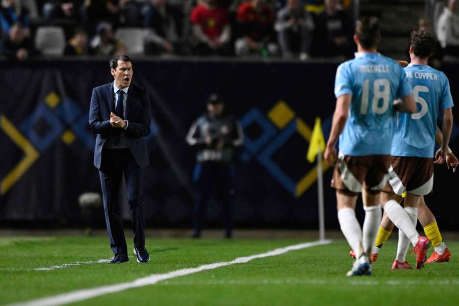 Belgium coach Rudi Garcia on the touchline