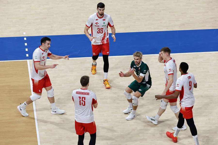 Reprezentacja Polski podczas meczu z Czechami