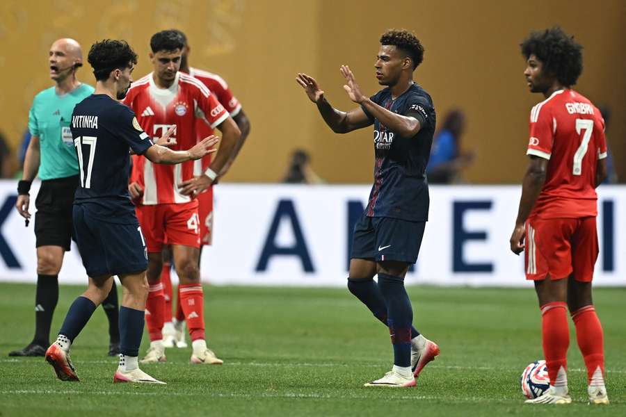 Desire Doue celebrates scoring PSG's opener Desire Doue celebrates scoring PSG's opener