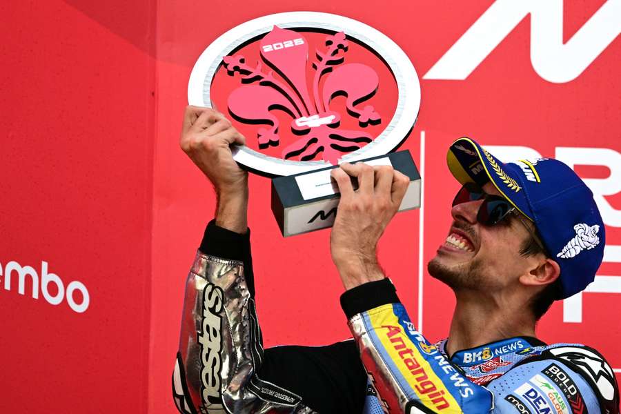 Álex Márquez no pódio do Grande Prémio de Itália.