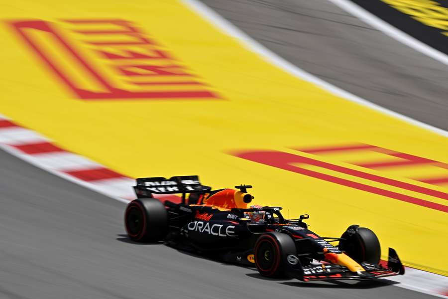 Red Bull Racing driver Max Verstappen takes part in the first free practice session