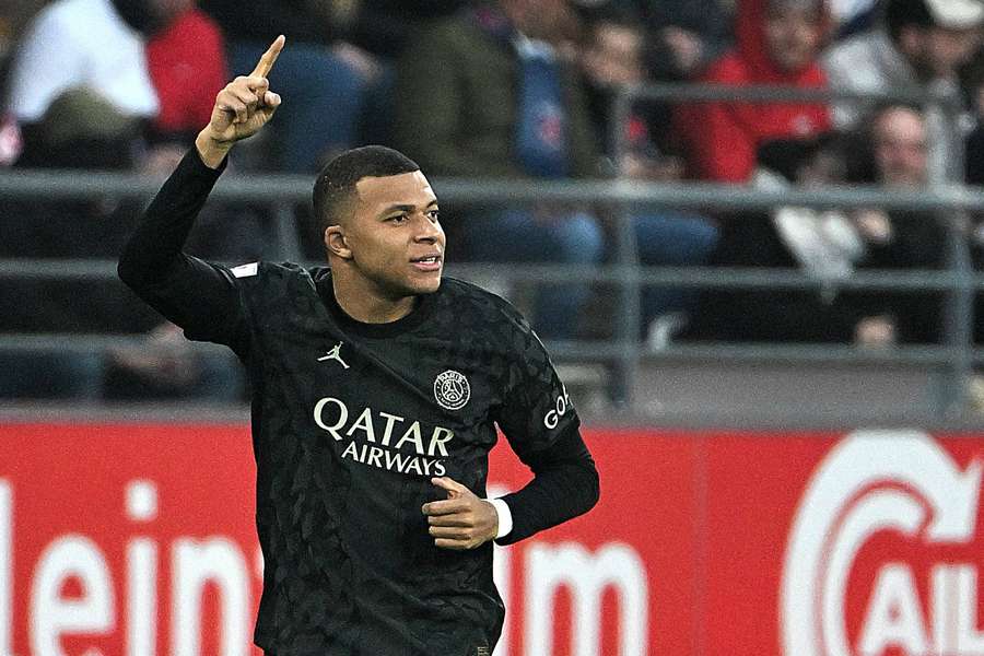 Mbappe netted a hat-trick