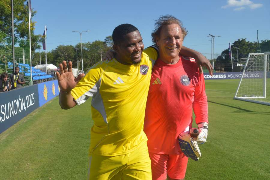 Eto'o no Paraguai em 14 de maio.