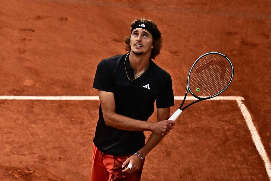Alexander Zverev shouts as he celebrates his victory over Argentina's Tomas Martin Etcheverry
