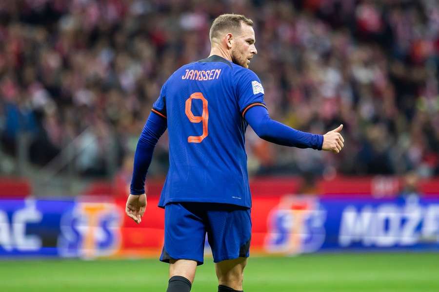 Janssen tijdens de Nations League-wedstrijd tegen Polen op 22 september