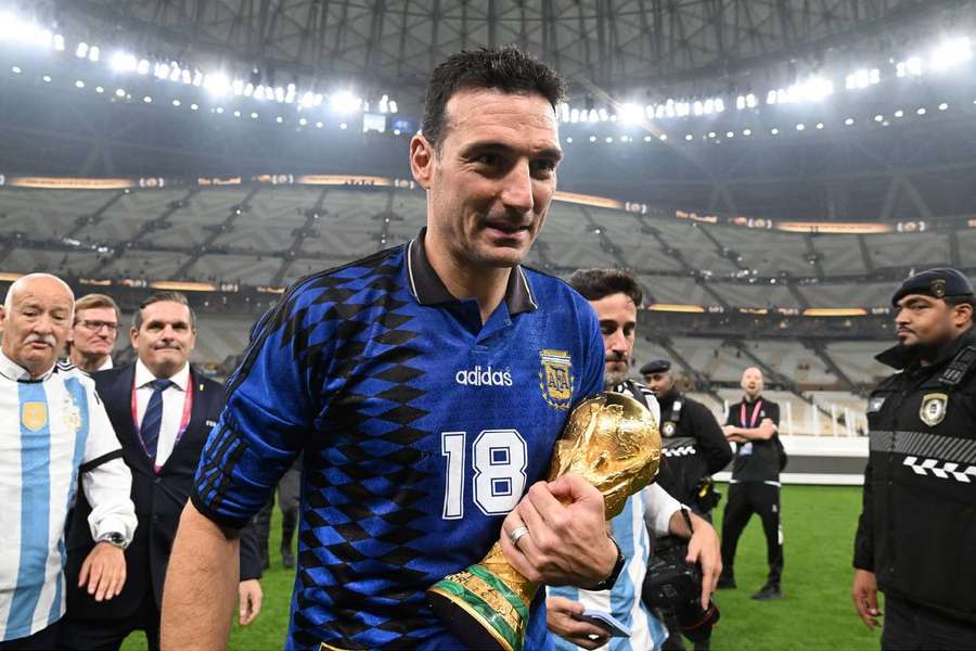 Lionel Scaloni après le sacre en finale de la Coupe du monde.