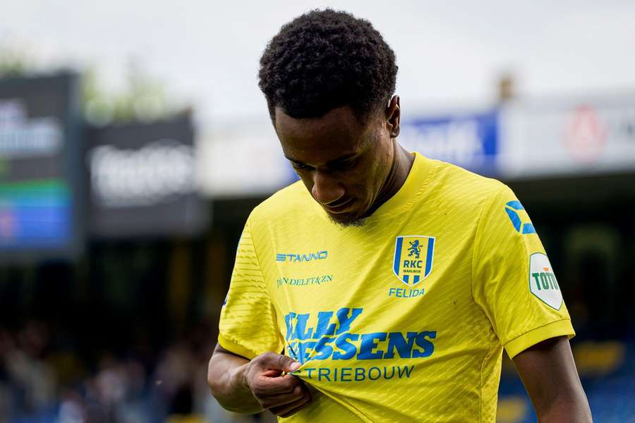 RKC Waalwijk's Kevin Felida sulks as his side were relegated