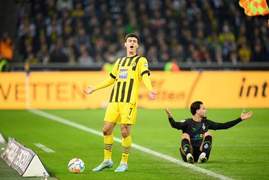 Dortmunds "US-Boy" Reyna beim Spiel gegen Gladbach in der Bundesliga