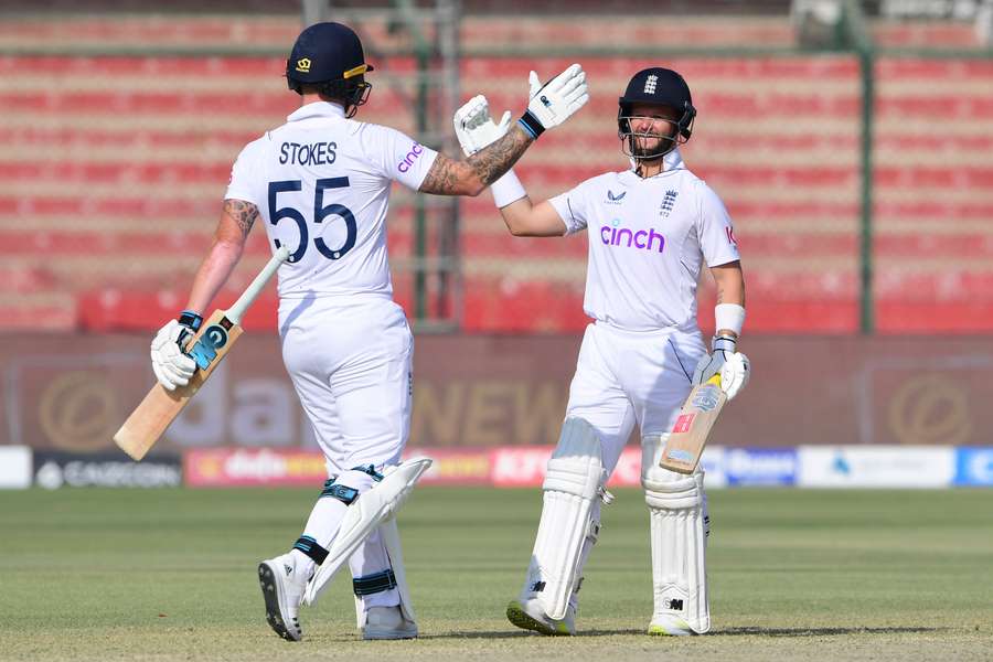 Stokes celebrates during England's win against Pakistan