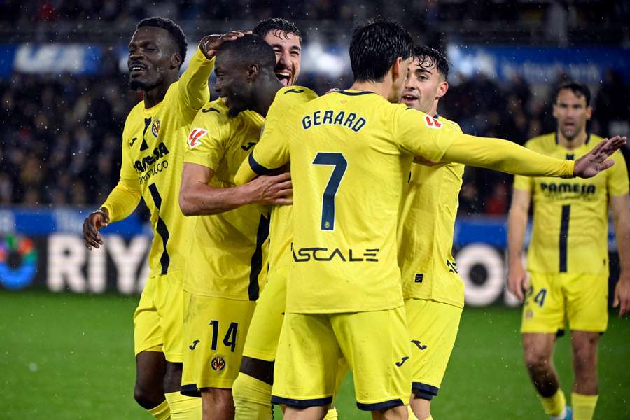 Villarreal celebrate Pepe's late equaliser