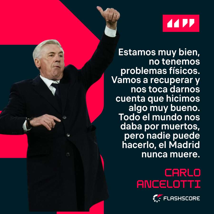 Ancelotti, sobre el estado físico del Madrid