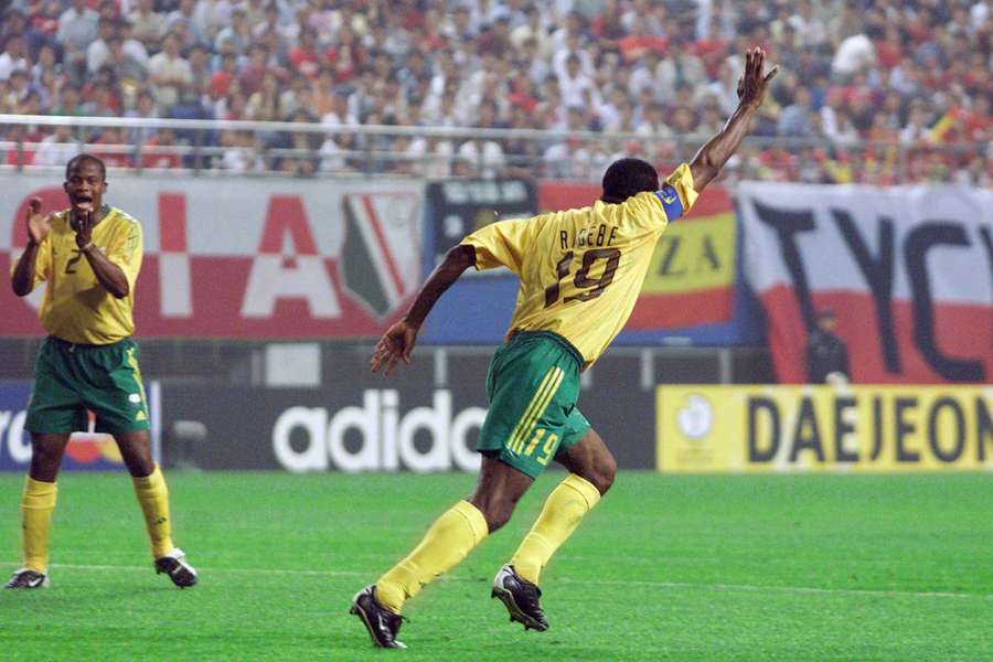 Lucas Radebe scored against Spain in 2002