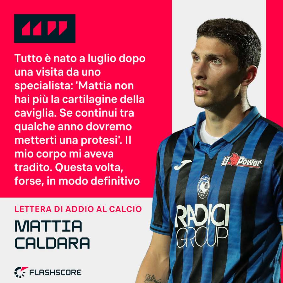 La lettera di addio di Caldara La lettera di addio di Caldara