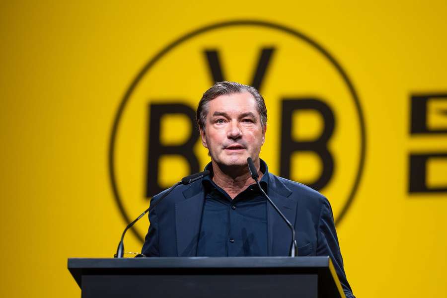 Michael Zorc auf der Mitgliederversammlung.