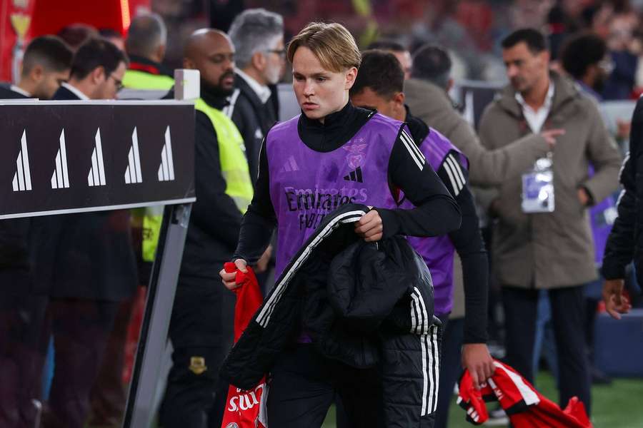 Schjelderup, jugador del Benfica Schjelderup, jugador del Benfica