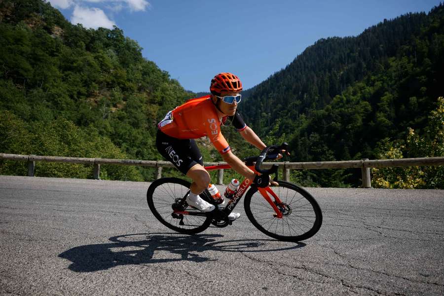 Geraint Thomas in action during the 2024 Tour de France