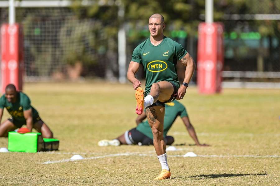 Edwill van der Merwe in training with South Africa