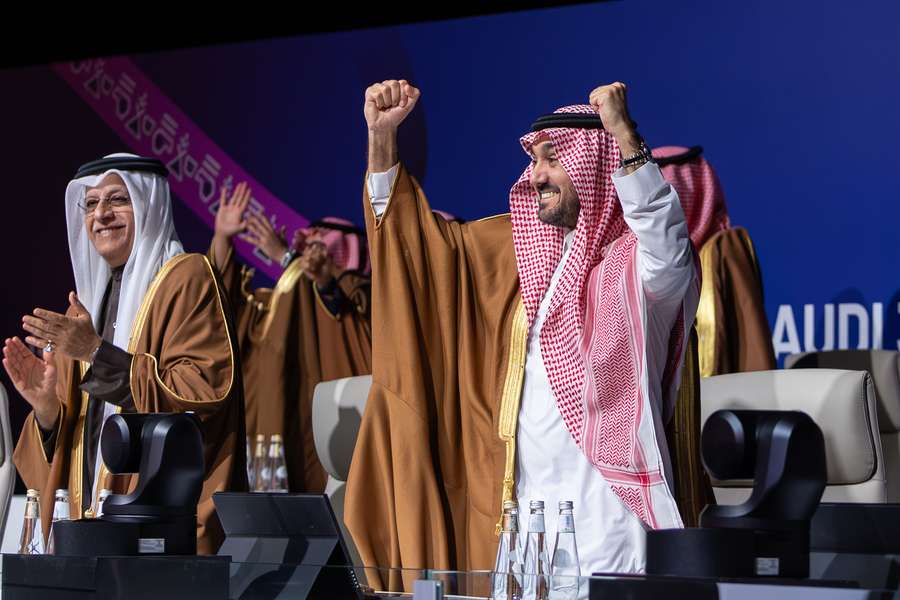 Prince Abdulaziz celebrates