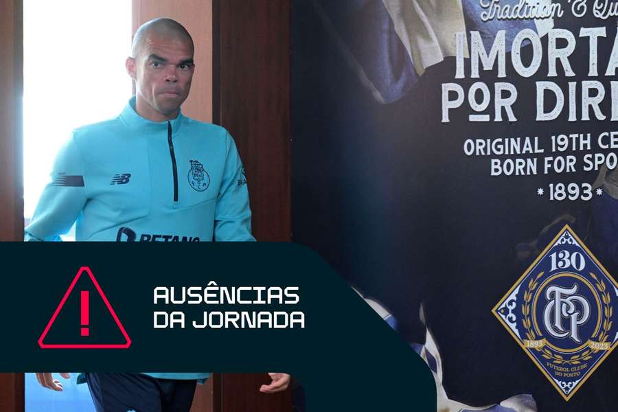 Pepe é uma das ausências no FC Porto