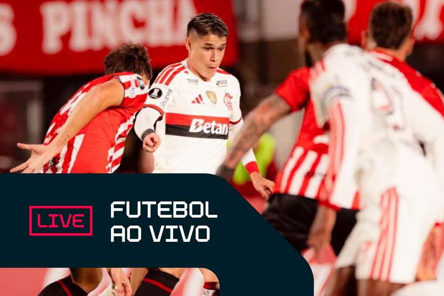 Luiz Araújo em Estudiantes x Flamengo, pela Libertadores