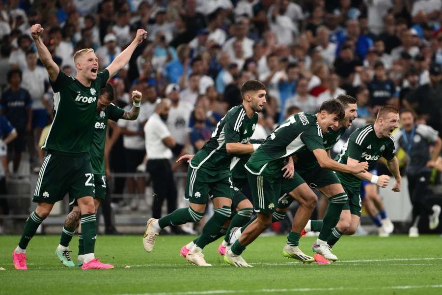 A festa dos jogadores em Marselha