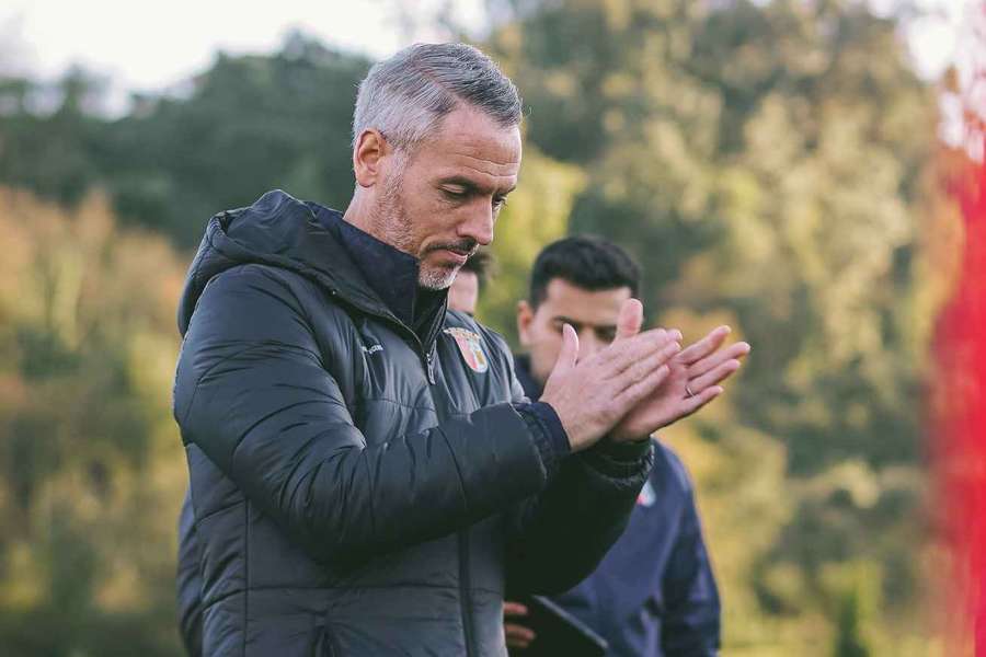 Carlos Vicens no treino do SC Braga Carlos Vicens no treino do SC Braga