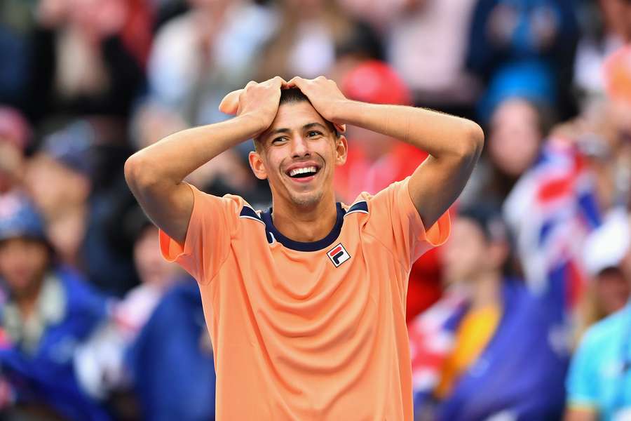 Alexei Popyrin efter sejren over Taylor Fritz.