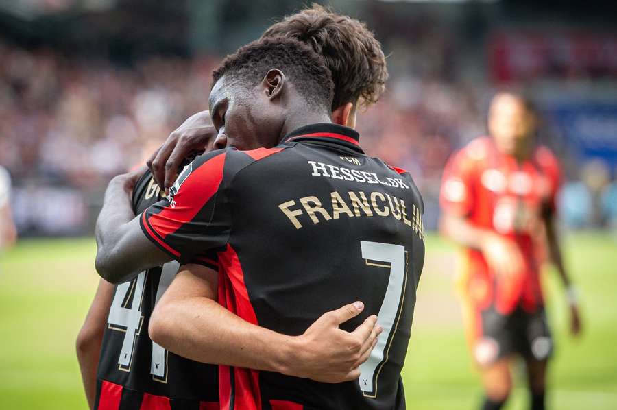 Franculino celebrates after scoring FC Midtjylland's second goal Franculino celebrates after scoring FC Midtjylland's second goal