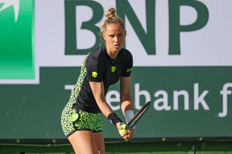 Rus in actie tijdens het toernooi van Indian Wells begin maart