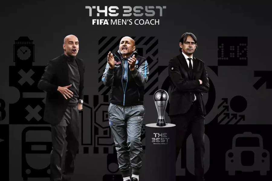 Guardiola, Spalletti e Inzaghi são os finalistas ao prémio The Best