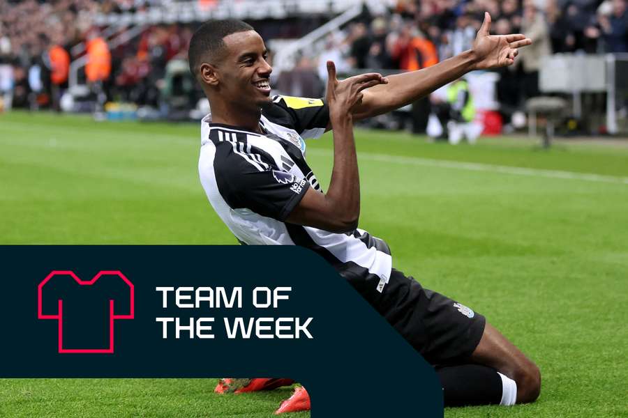 Newcastle's Alexander Isak celebrates