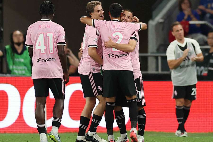 Les hommes de la Juve en fête.