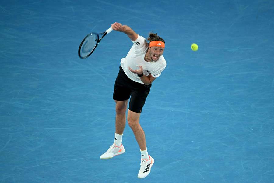 Alexander Zverev in action at the Australian Open.