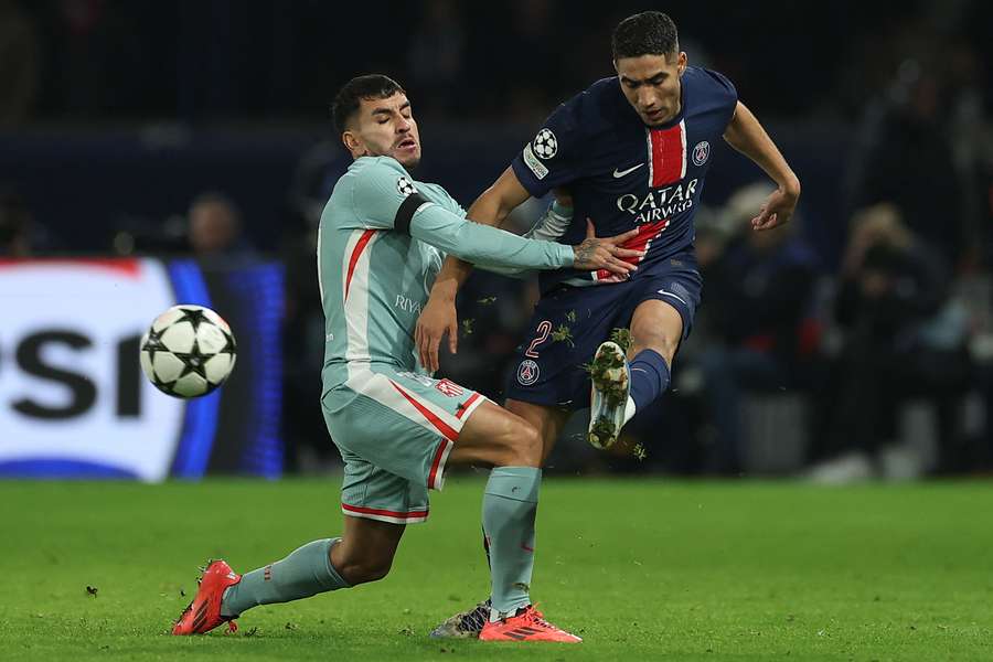 Angel Correa, left, got the late winner for Atleti