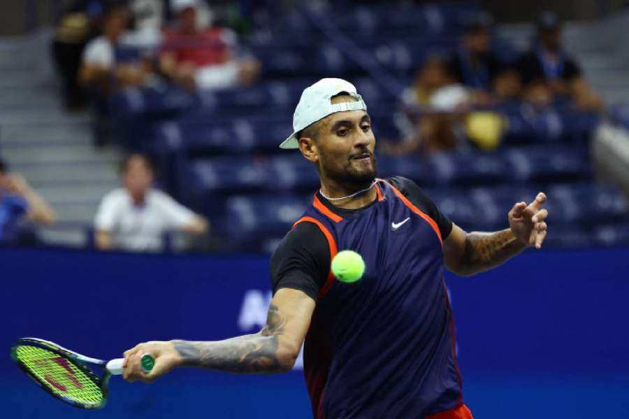 Nick Kyrgios battles past Benjamin Bonzi in US Open slugfest, complains about cannabis