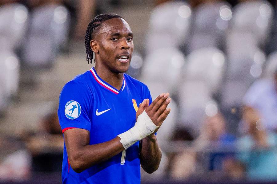 Mathys Tel fez o golo da seleção francesa Mathys Tel fez o golo da seleção francesa