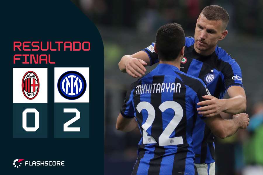 Dzeko e Mkhitaryan fizeram os golos do Inter de Milão nos primeiros 11 minutos